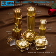 New arrival very beautiful and elegant luxury 100% quality guarantee square acrylic jars and bottles cosmetic packaging